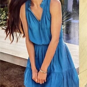 Womens Evereve mini dress with smocking size Medium